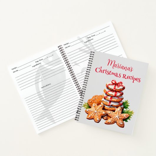 Red Christmas Tree Rezept Notizblock (Innenseite)