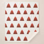 Red Christmas Tree Sherpa Blanket Sherpadecke (Vorderseite)