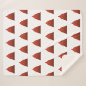 Red Christmas Tree Sherpa Blanket Sherpadecke (Vorderseite (Horizontal))