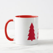 Red Christmas Tree Simple Minimal Tasse (Links)