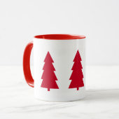 Red Christmas Tree Simple Minimal Tasse (Vorderseite Links)