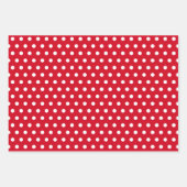 Red Christmas Tree Truck Burlap Polka Dots Streife Geschenkpapier Set (Vorderseite 2)