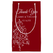 Red Christmas Tree Winter Wedding Danke Kleine Geschenktüte (Vorderseite)