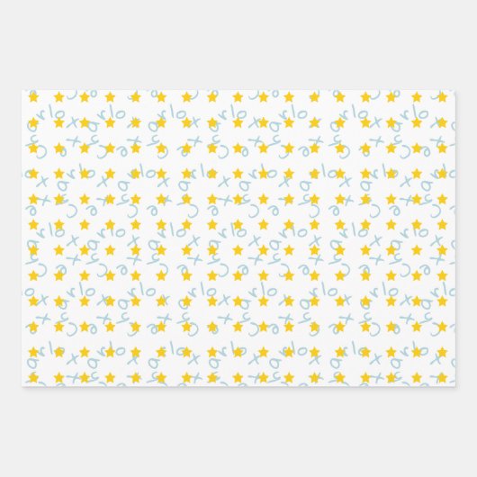 Red Christmas Tree Yellow Star Minimalistisch Geschenkpapier Set (Vorderseite 3)