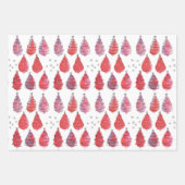 Red Christmas Trees Geschenkpapier Set (Vorderseite 2)