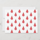 Red Christmas Trees Party Einladung (Rückseite)