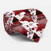 Red Christmas Trees Pattern Krawatte (Gerollt)