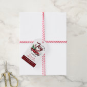 Red Christmas Truck Bundle of Joy Baby Shower Geschenkanhänger (Mit Garn)