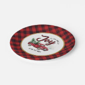 Red Christmas Truck Bundle of Joy Baby Shower Pappteller (Schrägansicht)