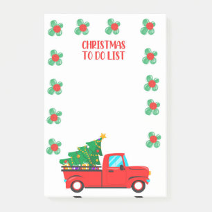Red Christmas Truck zu tun Liste Post-It-Notes Post-it Klebezettel