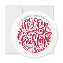 Red Christmas Typografy Personalisiert Foto