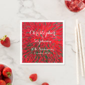 Red Christmas Wedding Annivers Party Paper Serviette (Beispiel)