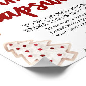 Red Christmas Winter Time Kapsel Baby Duschzeichen Poster (Ecke)