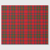Red Christmas Wool Texture Plaid Geschenkpapier (Flach)