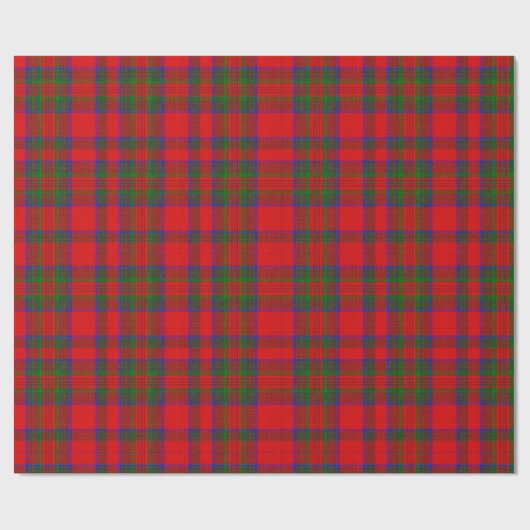 Red Christmas Wool Texture Plaid Geschenkpapier (Flach)