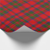 Red Christmas Wool Texture Plaid Geschenkpapier (Ecke)