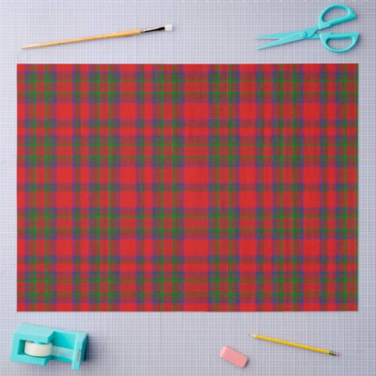 Red Christmas Wool Texture Plaid Seidenpapier (Basteln)