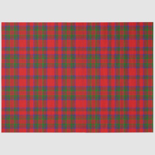 Red Christmas Wool Texture Plaid Seidenpapier (Vorderseite)