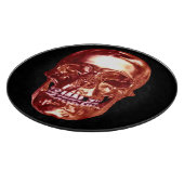Red Chrome Skull Cutting Board Schneidebrett (Ecke)