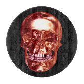 Red Chrome Skull Cutting Board Schneidebrett (Vorderseite)