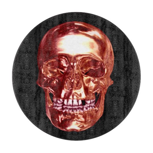 Red Chrome Skull Cutting Board Schneidebrett (Vorderseite)