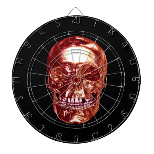 Red Chrome Skull Dart Board Dartscheibe (vorne)