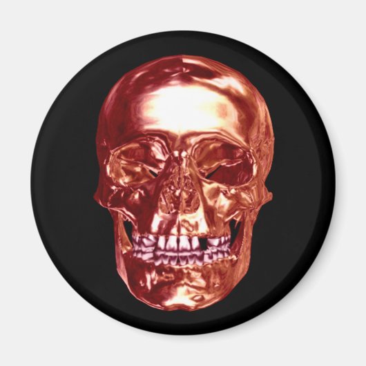 Red Chrome Skull Magnet (Vorne)