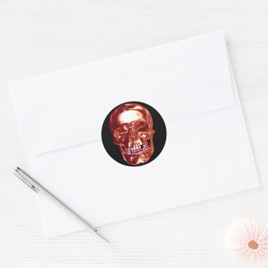 Red Chrome Skull Stickers (Umschlag)