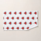 Red Chrome Spiked Heart Sigil Towel Set (Handtuch)