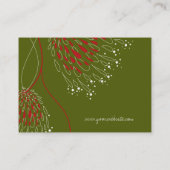 Red Chrysanthemum Blume Elegante Chic Floral Visitenkarte (Rückseite)