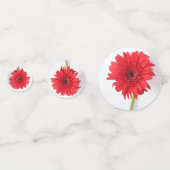 Red Chrysanthemum Blume Floral Theme Konfetti (Vorderseiten)