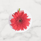 Red Chrysanthemum Blume Floral Theme Konfetti (Klein Vorderseite)