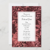 Red Chrysanthemum Blume Hochzeit Probe Dinner Einladung (Vorderseite)