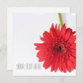 Red Chrysanthemum Ihre Text Flat Card (Vorne/Hinten)