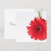 Red Chrysanthemum Ihre Text Flat Card (Vorne/Hinten)