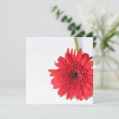 Red Chrysanthemum Ihre Text Flat Card (Stehend Vorderseite)