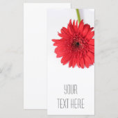 Red Chrysanthemum Ihre Text Flat Card (Vorne/Hinten)