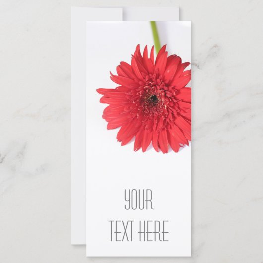 Red Chrysanthemum Ihre Text Flat Card (Vorderseite)