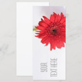 Red Chrysanthemum Ihre Text Flat Card (Vorne/Hinten)