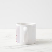 Red Chrysanthemum Minimalismus Kaffee Tasse Cup (Rückseite)