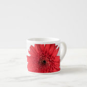 Red Chrysanthemum Minimalismus Kaffee Tasse Cup (Vorderseite Rechts)