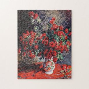 Red Chrysanthemums von Claude Monet Puzzle