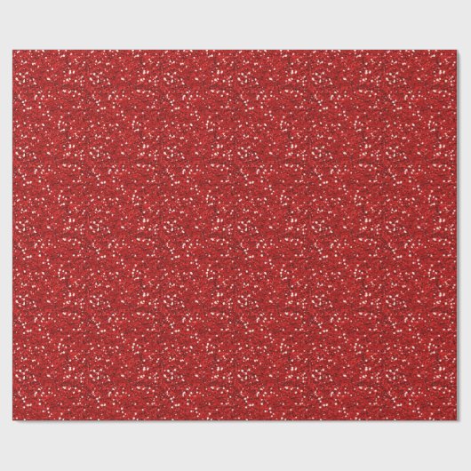 Red Chunky Glitzer Sequin Geschenkpapier (Flach)