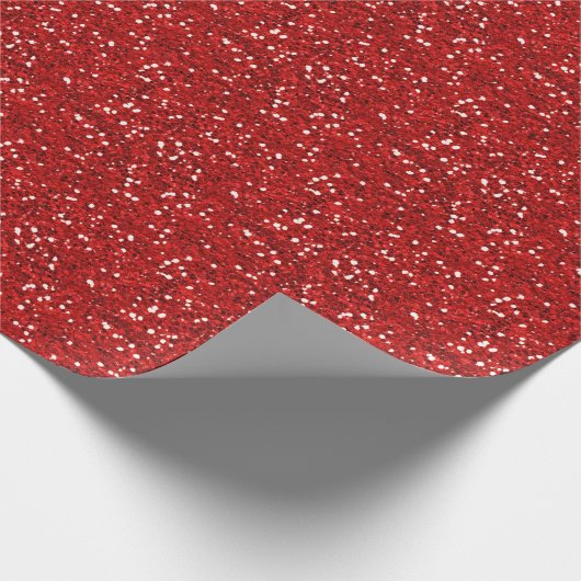 Red Chunky Glitzer Sequin Geschenkpapier (Ecke)