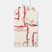 Red Ciao Miss Italienisches Brautparty Danke Geschenkanhänger (Rückseite)