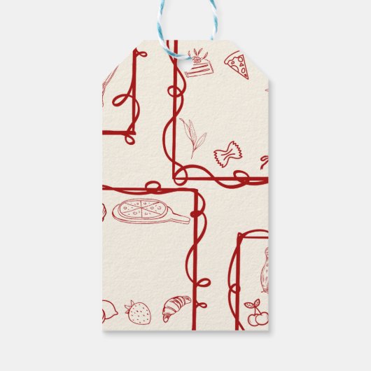 Red Ciao Miss Italienisches Brautparty Danke Geschenkanhänger (Rückseite)