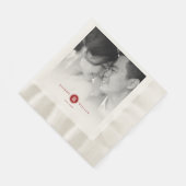 Red Circle Double Happiness Chinese Wedding Foto Serviette (Ecke)
