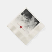 Red Circle Double Happiness Chinese Wedding Foto Serviette (Ecke)