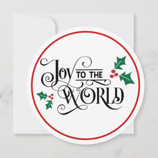 Red Circle Foto Add Message & Names Weihnachten (Rückseite)