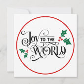 Red Circle Foto Add Message & Names Weihnachten (Rückseite)